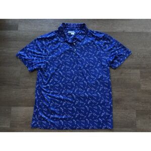 PGA Tour Shirt Men Extra Large Club Bag Pattern Pro Series Performance Golf Polo